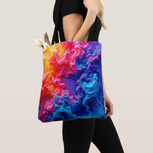 Levendige kleuren Fusion Art Draagtas