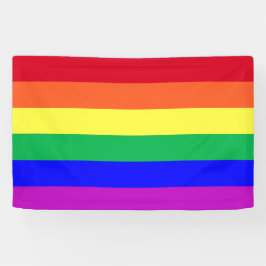Levendige Kleuren LGBT Gay Pride Vlag Regenboog St Spandoek