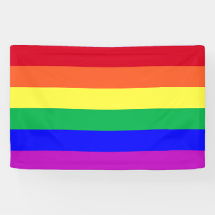 Levendige Kleuren LGBT Gay Pride Vlag Regenboog St Spandoek
