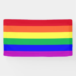 Levendige Kleuren LGBT LGBTQ+ Gay Pride Regenboogv Spandoek