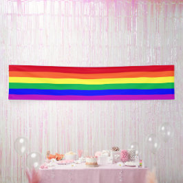 Levendige Kleuren LGBTQ+ Gay Pride Regenboog Strep Spandoek
