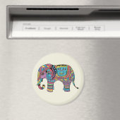 Levendige kleuren Mandala Elephant Magnet Magneet (Insitu (Vaatwasser))