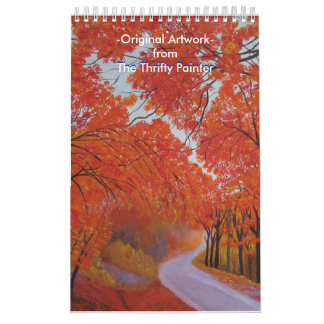 Levendige kleuren Oorspronkelijke acrylverf Kalender