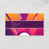 Levendige kleuren oranje paarse vrouwelijke kleurr visitekaartje (Achterkant)