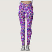 Levendige kleuren patchwork leggings (Voorkant)