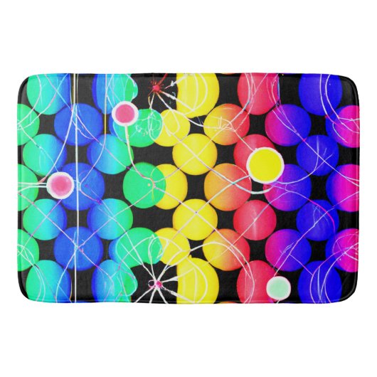 Levendige kleuren patroon badmat (Voorkant)