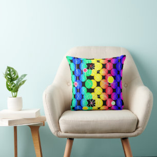 Levendige kleuren patroon kussen