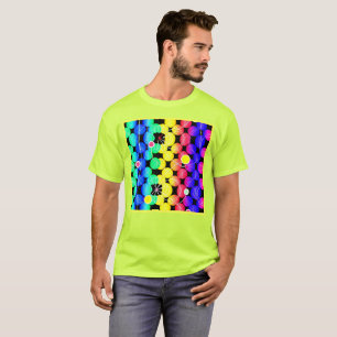 Levendige kleuren patroon t-shirt