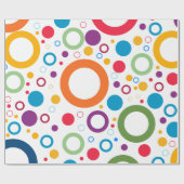 Levendige kleuren ringen cadeaupapier (Vlak)