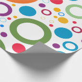 Levendige kleuren ringen cadeaupapier (Hoek)