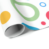 Levendige kleuren ringen cadeaupapier (Rol Hoek)