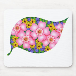 Levendige kleuren van bloemen. muismat