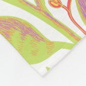 Levendige kleurenafdruk fleece deken (Hoek)