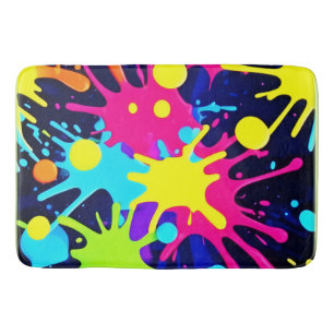 Levendige kleurensplash badmat