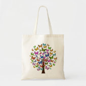 Levendige kleurenvlinderboom tote bag (Voorkant)