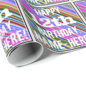 Levendige, kleurrijke 12e verjaardag + aangepaste  cadeaupapier (Rol Hoek)