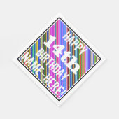 Levendige, kleurrijke 14e verjaardag + aangepaste servetten (Hoek)