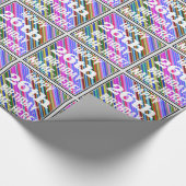 Levendige, kleurrijke 26e verjaardag + aangepaste cadeaupapier (Hoek)