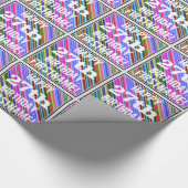 Levendige, kleurrijke 27e verjaardag + aangepaste cadeaupapier (Hoek)