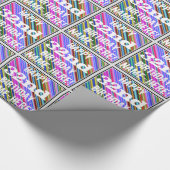 Levendige, kleurrijke 32e verjaardag + aangepaste cadeaupapier (Hoek)