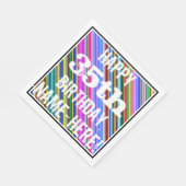 Levendige, kleurrijke 35e verjaardag + aangepaste servet (Hoek)