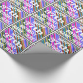 Levendige, kleurrijke 37e verjaardag + aangepaste  cadeaupapier (Hoek)