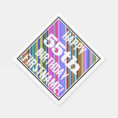 Levendige, kleurrijke 55e verjaardag + aangepaste servet (Hoek)