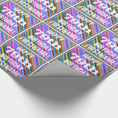 Levendige, kleurrijke 79e verjaardag + aangepaste  cadeaupapier (Hoek)