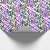 Levendige, kleurrijke 92e verjaardag + aangepaste cadeaupapier (Hoek)