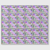 Levendige, kleurrijke 92e verjaardag + aangepaste  cadeaupapier (Vlak)