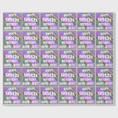 Levendige, kleurrijke 95e verjaardag + aangepaste cadeaupapier (Vlak)