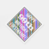 Levendige, kleurrijke 99e verjaardag + aangepaste servetten (Hoek)