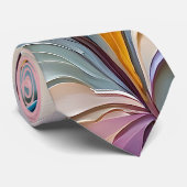 Levendige kleurrijke Abstracte schilderkunst Stropdas (Opgerold)