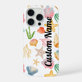 Levendige kleurrijke Beachside Zee Shell iPhone Ca iPhone 15 Pro Hoesje