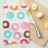 levendige kleurrijke donuts sprinkelt het snijpatr theedoek (Quarter Fold)