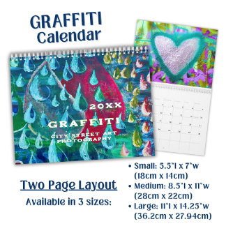 Levendige Kleurrijke Graffiti Straatkunst Fotograf Kalender