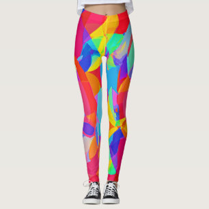 Levendige kleurrijke patroonmagie leggings