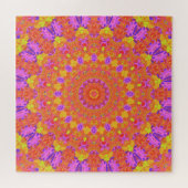 Levendige Kleurrijke Psychedelische Abstracte Kale Legpuzzel (Horizontaal)