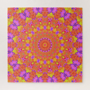 Levendige Kleurrijke Psychedelische Abstracte Kale Legpuzzel