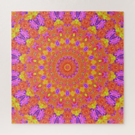 Levendige Kleurrijke Psychedelische Abstracte Kale Legpuzzel (Verticaal)
