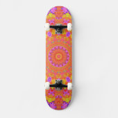 Levendige Kleurrijke Psychedelische Abstracte Kale Skateboard (Voorkant)