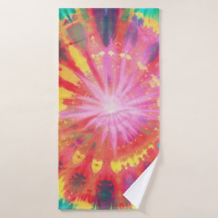 Levendige kleurrijke Stropdas-Dye #1 Badhanddoek