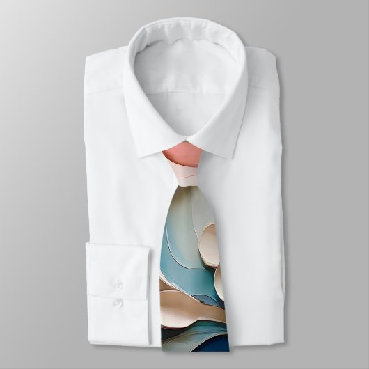 Levendige Kleurrijke Swirly Abstracte Schilderkuns Stropdas (Gebonden)