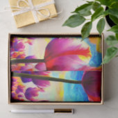 Levendige kleurrijke Tulpen ontkoppelen Tissuepapier (Geschenk)