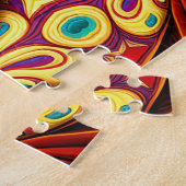 Levendige kleurrijke wervelingen legpuzzel (Zijkant)