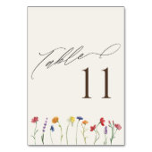 Levendige Kleurrijke Wildflower Bloom Bruiloft Kaart (Voorkant)