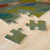 Levendige Kolibrie Bloementuin Legpuzzel (Zijkant)