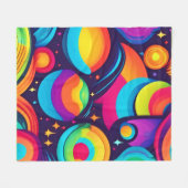 levendige kosmische caleidoscoop fleece deken (Voorkant (Horizontaal))