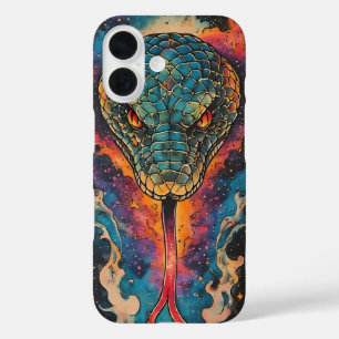 Levendige Kosmische Slang Met Uitgestrekt Heelal iPhone 16 Hoesje