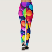 Levendige kringen Abstracte kunst Leggings (Achterkant)